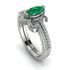 Marquise Cut Emerald Pave Bridal Set - Kathleen No. 6 image 1