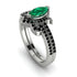 Marquise Cut Emerald Pave Bridal Set - Kathleen No. 36 image 1