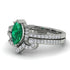 Marquise Cut Emerald Pave Bridal Set - Kathleen No. 6 image 3