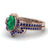 Marquise Cut Emerald Pave Bridal Set - Kathleen No. 65 image 3