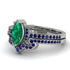 Marquise Cut Emerald Pave Bridal Set - Kathleen No. 66