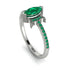 Marquise Cut Emerald Pave Ring - Kathleen No. 21 image 1