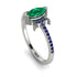 Marquise Cut Emerald Pave Ring - Kathleen No. 66