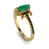 Marquise Cut Emerald Pave Ring - Kathleen No. 34 image 1