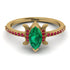 Marquise Cut Emerald Pave Ring - Kathleen No. 49
