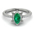 Marquise Cut Emerald Pave Ring - Kathleen No. 6 image 2