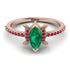 Marquise Cut Emerald Pave Ring - Kathleen No. 50