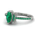 Marquise Cut Emerald Pave Ring - Kathleen No. 21