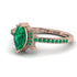 Marquise Cut Emerald Pave Ring - Kathleen No. 20