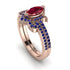 Marquise Cut Ruby Pave Bridal Set - Kathleen No. 71 image 1
