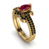 Marquise Cut Ruby Pave Bridal Set - Kathleen No. 40 image 1