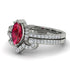 Marquise Cut Ruby Pave Bridal Set - Kathleen No. 12 image 3