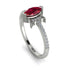 Marquise Cut Ruby Pave Ring - Kathleen No. 12 image 1