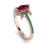 Marquise Cut Ruby Pave Ring - Kathleen No. 26