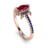 Marquise Cut Ruby Pave Ring - Kathleen No. 71