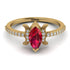Marquise Cut Ruby Pave Ring - Kathleen No. 10 image 2