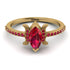 Marquise Cut Ruby Pave Ring - Kathleen No. 55 image 2
