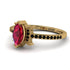 Marquise Cut Ruby Pave Ring - Kathleen No. 40