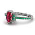 Marquise Cut Ruby Pave Ring - Kathleen No. 27 image 3