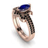 Marquise Cut Sapphire Pave Bridal Set - Kathleen No. 44