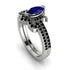 Marquise Cut Sapphire Pave Bridal Set - Kathleen No. 45 image 1