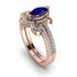 Marquise Cut Sapphire Pave Bridal Set - Kathleen No. 14