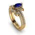 Marquise Cut Sapphire Pave Bridal Set - Kathleen No. 13