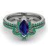Marquise Cut Sapphire Pave Bridal Set - Kathleen No. 30 image 2