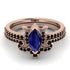 Marquise Cut Sapphire Pave Bridal Set - Kathleen No. 44