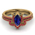 Marquise Cut Sapphire Pave Bridal Set - Kathleen No. 58
