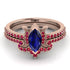 Marquise Cut Sapphire Pave Bridal Set - Kathleen No. 59 image 2