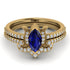 Marquise Cut Sapphire Pave Bridal Set - Kathleen No. 13