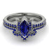 Marquise Cut Sapphire Pave Bridal Set - Kathleen No. 75 image 2