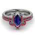 Marquise Cut Sapphire Pave Bridal Set - Kathleen No. 60 image 2