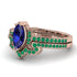 Marquise Cut Sapphire Pave Bridal Set - Kathleen No. 29 image 3