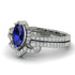 Marquise Cut Sapphire Pave Bridal Set - Kathleen No. 15