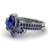 Marquise Cut Sapphire Pave Bridal Set - Kathleen No. 75