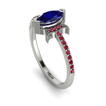 Marquise Cut Sapphire Pave Ring - Kathleen No. 60 image 1