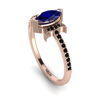 Marquise Cut Sapphire Pave Ring - Kathleen No. 44 image 1