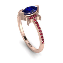 Marquise Cut Sapphire Pave Ring - Kathleen No. 59 image 1