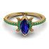 Marquise Cut Sapphire Pave Ring - Kathleen No. 28 image 2