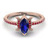 Marquise Cut Sapphire Pave Ring - Kathleen No. 59