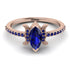 Marquise Cut Sapphire Pave Ring - Kathleen No. 74 image 2