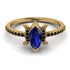 Marquise Cut Sapphire Pave Ring - Kathleen No. 43