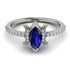 Marquise Cut Sapphire Pave Ring - Kathleen No. 15 image 2