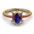 Marquise Cut Sapphire Pave Ring - Kathleen No. 58