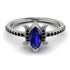 Marquise Cut Sapphire Pave Ring - Kathleen No. 45