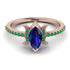Marquise Cut Sapphire Pave Ring - Kathleen No. 29 image 2