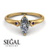 Marquise Diamond Geometrical Engagement Ring - Reese No. 61 image 10