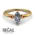 Marquise Diamond Geometrical Engagement Ring - Reese No. 46